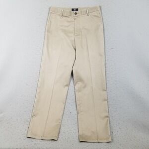 Dockers Signature Khaki Pants Mens 32x32 Beige Straight Fit D2 Chino Cotton